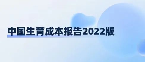 中国生育成本报告2022版